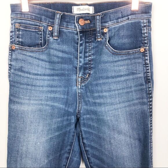 MADEWELL | 10” High-Rise Skinny Jeans Dark Wash Denim Women’s Size 26 (2) - Picture 3 of 9
